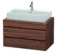 Duravit DuraStyle vasque DS531802121 90 x 54,8 cm, noyer foncé, pour console, 2 tiroirs