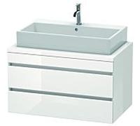Duravit DuraStyle vasque DS531802243 90 x 54,8 cm, blanc brillant / basalte mat, pour console, 2 tiroirs