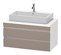 Duravit DuraStyle vasque DS531904318 100 x 54,8 cm, basalte mat / blanc mat, pour console, 2 tiroirs