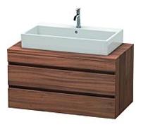 Duravit Vasque DuraStyle DS531907979 100 x 54,8 cm, noyer naturel, pour console, 2 tiroirs