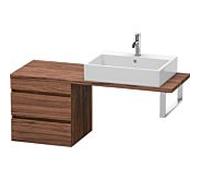 Duravit DuraStyle vasque DS532702121 50 x 47,8 cm, noyer foncé, pour console, 2 tiroirs