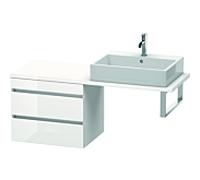 Duravit DuraStyle vasque DS532804318 60 x 47,8 cm, basalte mat / blanc mat, pour console, 2 tiroirs