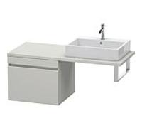Duravit DuraStyle vasque match0 DS533300707 60 x 54,8 cm, gris béton mat, pour console, coulissant 2000