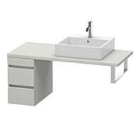 Duravit DuraStyle vasque DS533500707 30 x 54,8 cm, gris béton mat, pour console, 2 tiroirs