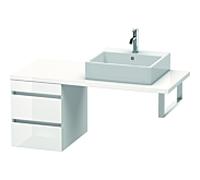 Duravit DuraStyle vasque DS533602143 40 x 54,8 cm, noyer foncé / basalte mat, pour console, 2 tiroirs