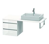 Duravit DuraStyle vasque DS533702243 50 x 54,8 cm, blanc brillant / basalte mat, pour console, 2 tiroirs