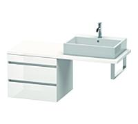 Duravit DuraStyle vasque DS533800718 60 x 54,8 cm, gris béton / blanc mat, pour console, 2 tiroirs