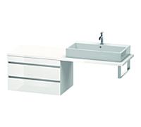Duravit DuraStyle meuble bas pour console, 2 tiroirs, 800mm, Couleur (avant/corps): DÃ©cor Naturel Noyer / DÃ©cor Blanc Mat - DS533907918