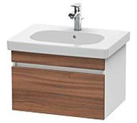 Duravit DuraStyle meuble sous-lavabo mural 6383, 1 tiroir, 600mm, pour D-Code, DS638307918, Couleur: Décor Naturel Noyer / Décor Blanc Mat
