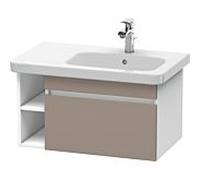 Duravit DuraStyle vasque DS639304318 73 x 44,8 cm, vasque à droite, basalte mat / blanc mat, coulissant 2000