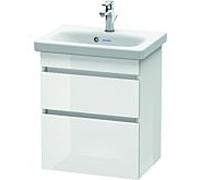 Duravit DuraStyle vasque DS640301843 50 x 36,8 cm, blanc mat / basalte mat, 2 tiroirs, suspendu