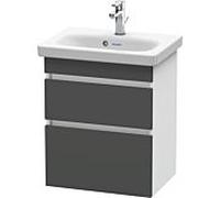 Duravit DuraStyle vasque DS640304918 50 x 36,8 cm, graphite mat / blanc mat, 2 tiroirs, suspendu