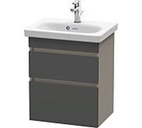 Duravit DuraStyle vasque DS640304943 50 x 36,8 cm, graphite mat / basalte mat, 2 tiroirs, suspendu