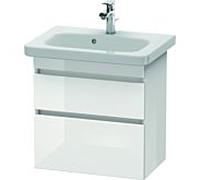 Duravit DuraStyle vasque DS647902222 58 x 36,8 cm, blanc brillant, 2 tiroirs, suspendu