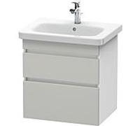 Duravit DuraStyle vasque DS648000718 58 x 44,8 cm, gris béton / blanc mat, 2 tiroirs, suspendu