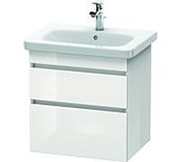 Duravit DuraStyle vasque DS648002218 58 x 44,8 cm, blanc brillant / blanc mat, 2 tiroirs, suspendu