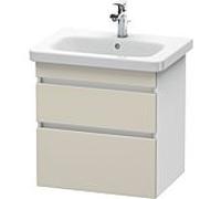 Duravit Duravit Meuble sous-lavabo DuraStyle 58x44,8 cm, taupe/blanc mat, 2 tiroirs, suspendu Quantité:1
