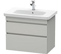 Duravit DuraStyle vasque DS648100707 73 x 44,8 cm, gris béton mat, 2 tiroirs, suspendu
