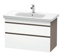 Duravit DuraStyle vasque DS648201843 93 x 44,8 cm, blanc mat / basalte mat, 2 tiroirs, suspendu