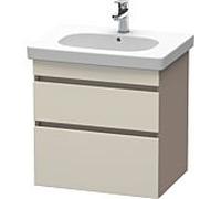 Duravit DuraStyle vasque DS648309143 60 x 45,3 cm, taupe / basalte mat, 2 tiroirs, suspendu