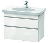 Duravit DuraStyle vasque DS648401843 80 x 45,3 cm, blanc mat / basalte mat, 2 tiroirs, suspendu