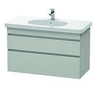 Duravit DuraStyle vasque DS648500707 100 x 45,3 cm, gris béton mat, 2 tiroirs, suspendu
