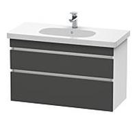 Duravit DuraStyle vasque DS648504918 100 x 45,3 cm, graphite mat / blanc mat, 2 tiroirs, suspendu