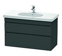 Duravit DuraStyle vasque DS648504949 100 x 45,3 cm, graphite mat, 2 tiroirs, suspendu
