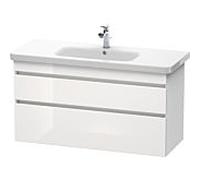 Duravit DuraStyle vasque DS649502218 113 x 44,8 cm, blanc brillant / blanc mat, 2 tiroirs, suspendu au mur
