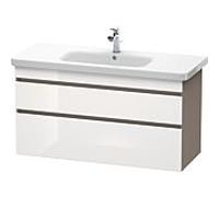 Duravit DuraStyle vasque DS649502243 113 x 44,8 cm, blanc brillant / basalte mat, 2 tiroirs, suspendu au mur