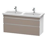 Duravit DuraStyle vasque DS649804318 123x44,8x61cm, 2 coulissants, vasque gauche / droite, basalte mat / blanc mat