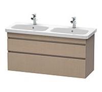 Duravit DuraStyle vasque DS649807543 123x44,8x61cm, 2 coulissants, vasque gauche / droite, lin / basalte mat