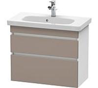 Duravit DuraStyle Meuble sous-lavabo suspendu 6499, 730mm, 2 tiroirs, pour DuraStyle, DS649904318, Couleur: Basalte Matt / Blanc Matt