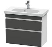 Duravit DuraStyle vasque DS649904918 73 x 36,8 cm, graphite mat / blanc mat, 2 tiroirs, suspendu