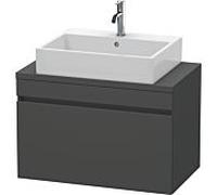 Duravit DuraStyle meuble-lavabo pour console compacte, 1 tiroir, 800mm, Couleur (avant/corps): DÃ©cor graphite mat - DS530204949
