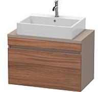 Duravit DuraStyle vasque match0 DS530207943 80 x 47,8 cm, noyer naturel / basalte mat, pour console, coulissant 2000
