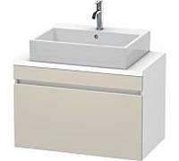 Duravit DuraStyle vasque match0 DS530209118 80 x 47,8 cm, taupe / blanc mat, pour console, coulissant 2000