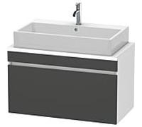 Duravit DuraStyle vasque match0 DS530304918 90 x 47,8 cm, graphite mat / blanc mat, pour console, coulissant 2000