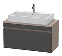 Duravit DuraStyle vasque match0 DS530404943 100 x 47,8 cm, graphite mat / basalte mat, pour console, coulissant 2000