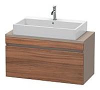 Duravit DuraStyle vasque match0 DS530407943 100 x 47,8 cm, noyer naturel / basalte mat, pour console, coulissant 2000