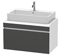 Duravit DuraStyle vasque match0 DS531304918 90 x 54,8 cm, graphite mat / blanc mat, pour console, coulissant 2000