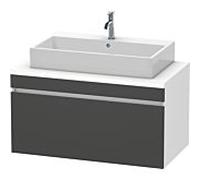 Duravit DuraStyle vasque match0 DS531404918 100 x 54,8 cm, graphite mat / blanc mat, pour console, coulissant 2000