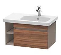 Duravit DuraStyle vasque match0 DS639307943 73 x 44,8 cm, vasque à droite, noyer naturel / basalte mat, coulissant 2000