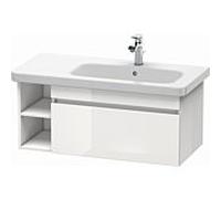 Duravit DuraStyle vasque match0 DS639607943 93 x 44,8 cm, vasque à droite, noyer naturel / basalte mat, coulissant 2000