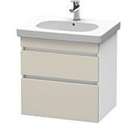 Duravit DuraStyle vasque match0 DS648309118 60 x 45,3 cm, taupe / blanc mat, 2 tiroirs, suspendu