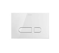 Duravit Plaque de déclenchement DuraSystem A1 mécanique – verre blanc 229,8 x 157 mm WD5002012000