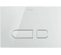 Duravit DuraSystem plaque de déclenchement mécanique pour WC A1, verre blanc, 229,8x157mm, WD5002012000