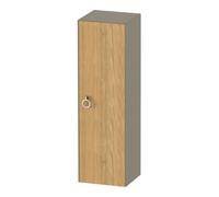 Duravit White Tulip armoire mi-hauteur, largeur 400 x profondeur 360mm, 1 arrêt de porte à droite avec poignée, WT1333RH5H2, Couleur: Corps : gris pierre brillant, façade : chêne naturel massif