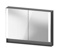 Duravit Duravit Armoire miroir Universal Qatego 100x75x15,5 cm, graphite mat, 2 portes Quantité:1