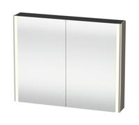 Duravit Duravit Armoire miroir Universal XSquare 100x80x15,5 cm, gris mat, 2 portes, LED Quantité:1